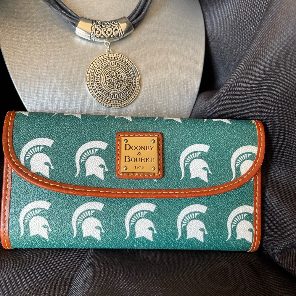 Dooney & Bourke Green Wallet with Spartan Design